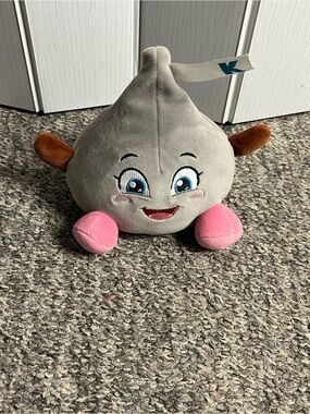 Gray Plush Character Toy with Pink Feet - Soft Kids Stuffed Animal